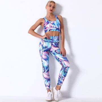 Ensemble de pantalons de yoga imprimés par sublimation numérique