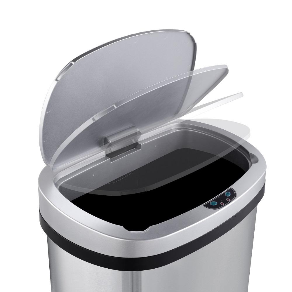 steel sensor garbage bin