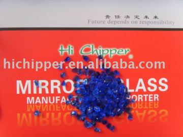crushed colored glass - dark blue