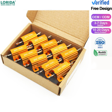 5W to 50W Wirewound Power Resistors with 3 Band Color Code RX24