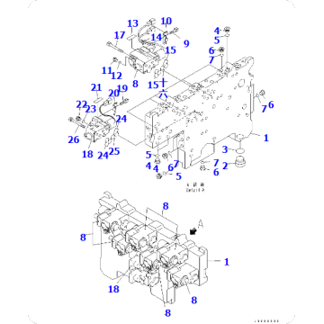 Loader valve assembly 426-15-45003 WA600-6