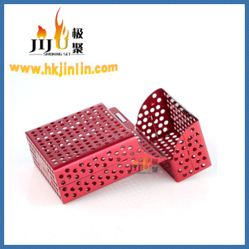 JL-017N Yiwu Jinlin aluminium alloy cigarette case with oxidation treatment for color