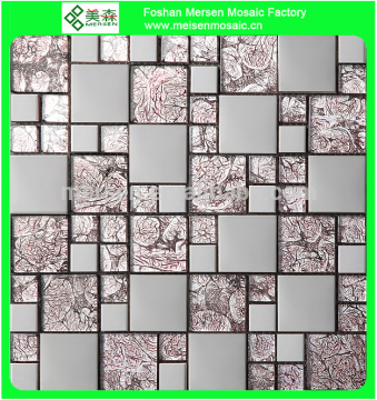 Living room glass mirror mosaic wall tile CH027