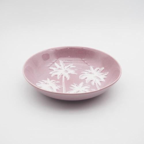 Prave de impressão rosa porcelana conjunto de utensílios de jantar de cerâmica