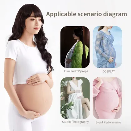 Lightweight Cotton Filled Pregnancy Belly Silicone Artificial Belly for Crossdressers