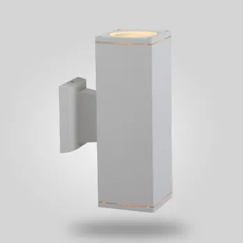 square wall light, up and down light, IP54, CE VDE SAA approved, aluminum housing with tempered glass
