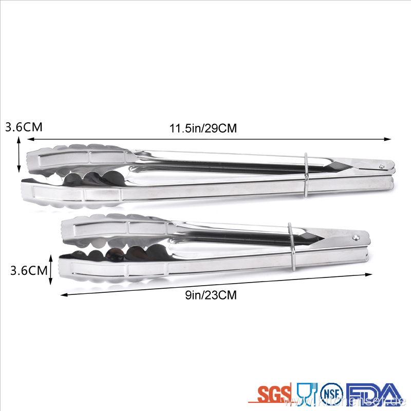 Cheap price stainless steel kitchen food tongs