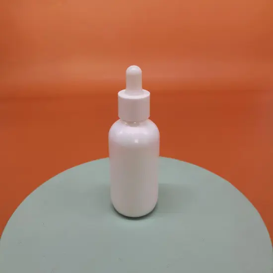 Sprayed Boston Round Bottle with Dropper