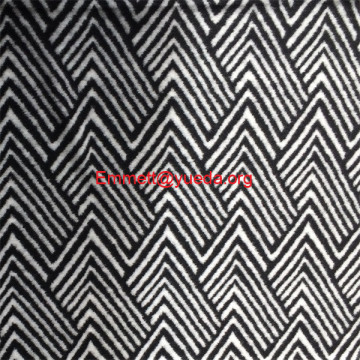white black herringbone jacquard knit boiled wool fabric for overcoat