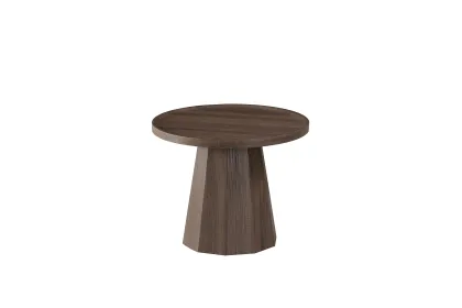 Modern Dark Brown 3-Piece Pedestal Coffee Table Set
