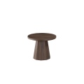 Juego de Mesa de Centro Moderno con Pedestal de Madera en Marrón Oscuro - 3 Piezas