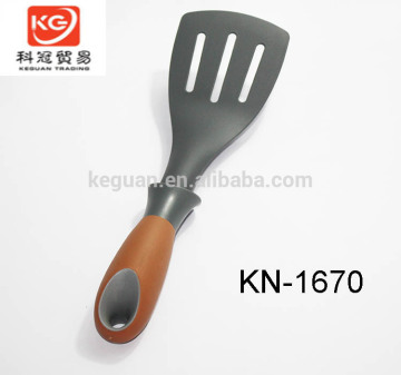 KN-1670 colorful High quality sloted turner with soft TPR handle cooking tools nylon kitchen tools