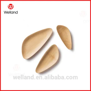 bamboo snack plate set