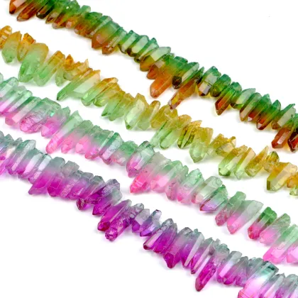 Duotone Crystal Column Beads - Bradley Beal Murano Charm Jewelry Making