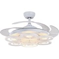 4 retractable ABS blades ceiling fan with light