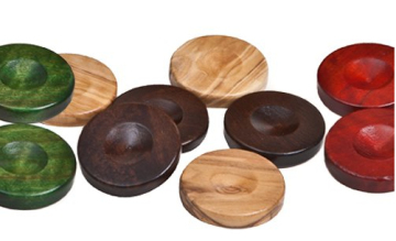 Nikkos Deluxe Olive Wood Backgammon Checker