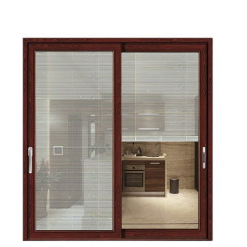 Hot Sale Winder Aluminium Sliding Windows dengan tirai bawaan