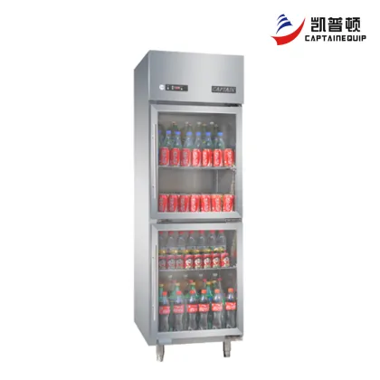Two-Door Upright Glass Door Commercial Refrigerator