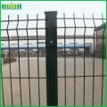 Green garden wire mesh fence with v folds