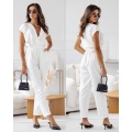 Sleeveless clothing, tight fitting jumpsuit