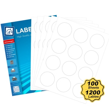 2'' 12 labels circle sticker sheets for printer