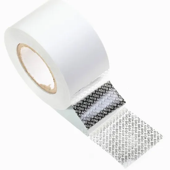 Tamper evident VOID label paper for Package Integrity
