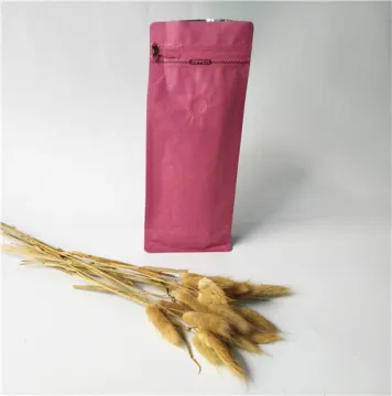 Kraft Paper Box Pouch with Front Zipper