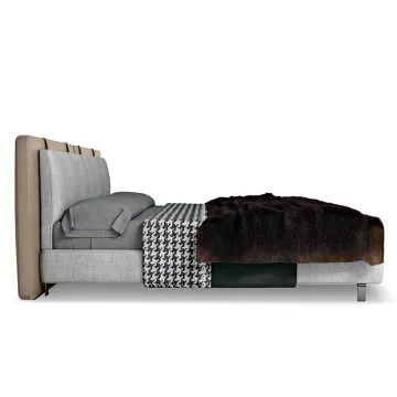 grey fabric cheap leather nordic bed king size