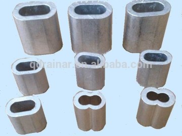 dia 3-6mm Steel Wire rope Aluminum Ferrule Aluminum Sleeve Oval