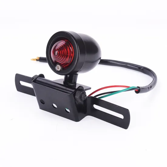 New Univeral Black Retro Bullet Motorcycle Brake Light Tail Plate Light Lamp For Harley Chopper Cruise