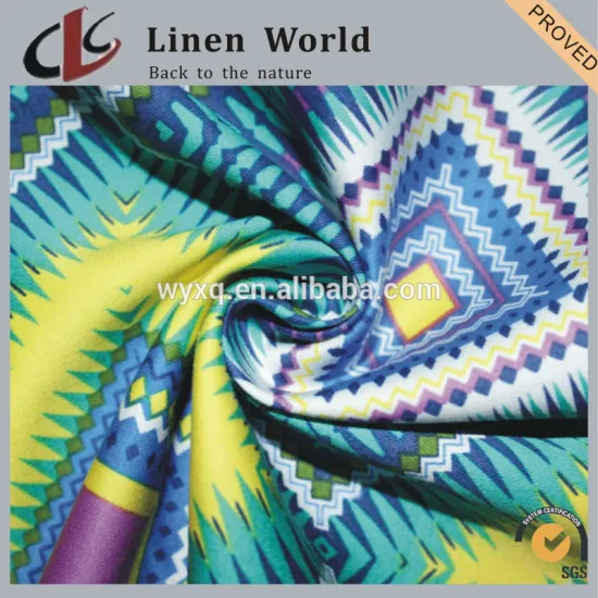 195GSM Cotton Spandex 32*32+40D 190*80 57/58" Printed Fabric