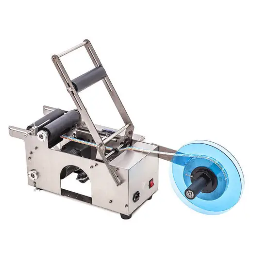 2023 Semi-Automatic Adhesive Wine Bottle Labeling Machine