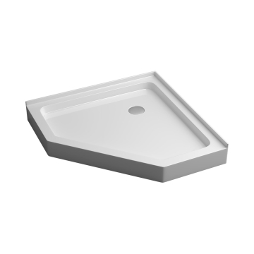 Custom 14cm Deep Diamond Shape Shower Tray - ABS Material for Caravan Wet Rooms