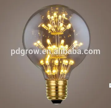Home decoration light RGB G80 Starry LED bulb 150 lumen equivalent 30 watt filament bulb
