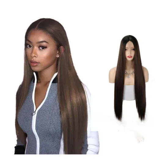 Cheap transparent Lace Front wig vendor Long straight synthetic natural Wig hd Lace Front Synthetic hair Wigs for black Women