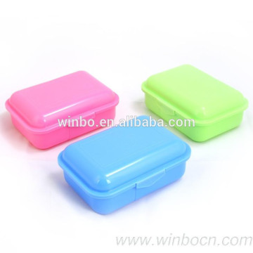 Cartoon kids plastic lunch box with integrated cutlery