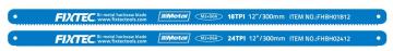 Utensili manuali FIXTEC Lama seghetto in metallo da 12 "M2 + D6A 24T