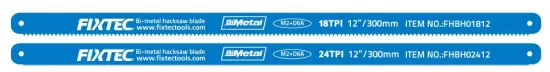 FIXTEC hand tools 12" M2+D6A 24T Bi-metal hacksaw blade
