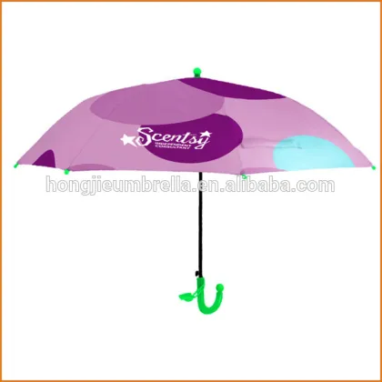 Beautiful print kid umbrella clear raincoat for children for wholesale