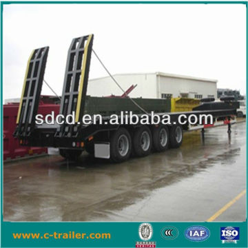 80-ton low bed frame truck trailer with 4 axles