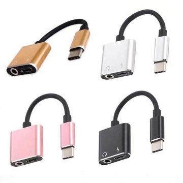 2-in-1 Type-C to 3.5mm Adapter: Fast Charging and Audio Jack in One