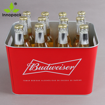 rectangle beer tin ice buckets cooler for sale