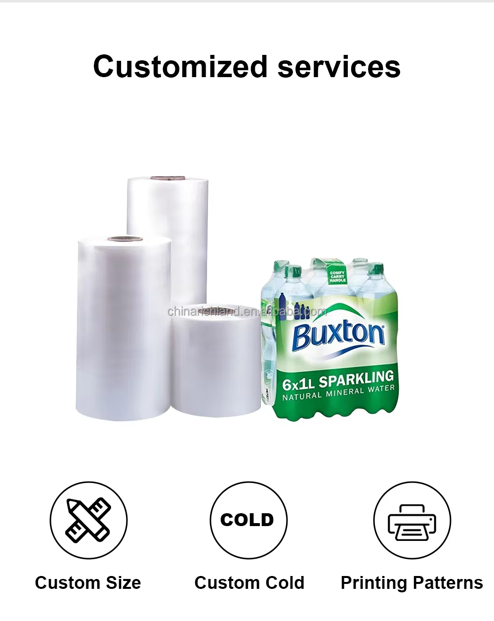 Soft PE Shrink Film 50cm Width Moisture-Proof Blow Molding for Plastic Mineral Water Packaging for Wrapping2