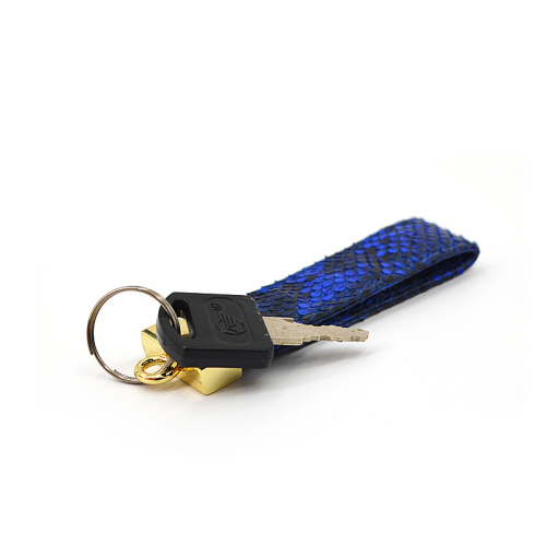 Custom Brand Popular Python Pu Leather Key Chain