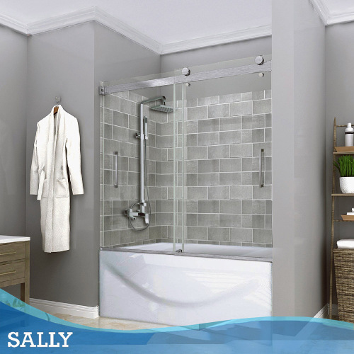 Sally Bathath Bathtub Double Sliding Bypass Ducher ducha de ducha