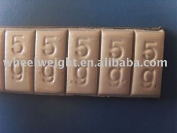 Lead stick-on/adhesive wheel balance weights