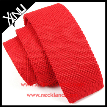 China Product 2015 Fashion Chinese Neckties Rayon Knitted Red Tie Male