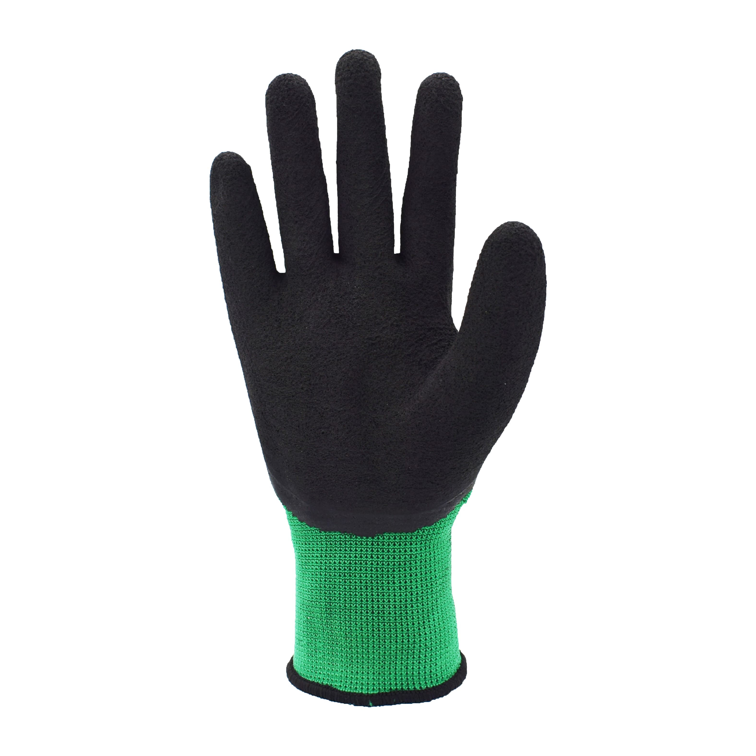 Foamed rubber gloves