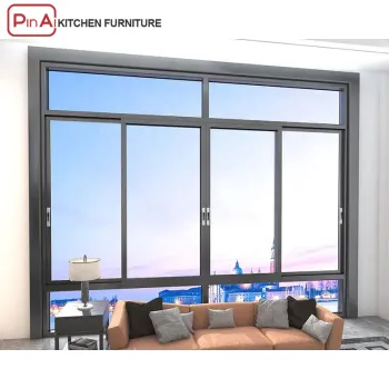 PINAI European House Aluminum Alloy Double Glazed Sliding Window Designs