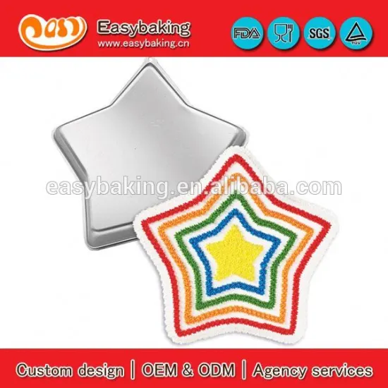 Cute non-stick star custom aluminum cake pan